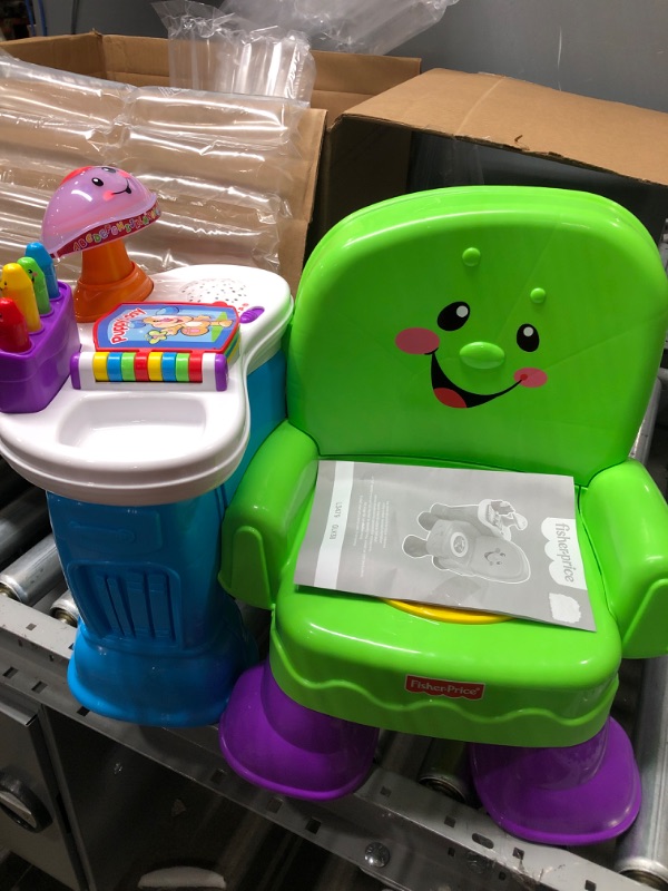 Photo 2 of Fisher-Price Laugh & Learn Song & Story Learning Chair, interactive musical toddler toy with 3 ways to play [Amazon Exclusive] SIOC/FFP Chair