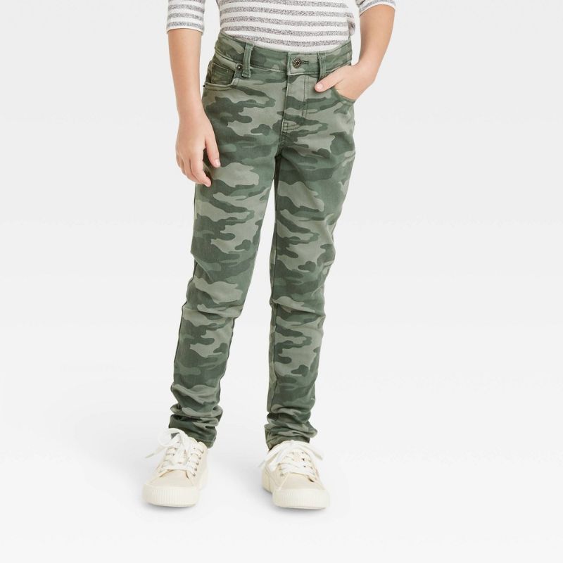 Photo 1 of SIZE: 8  - Girls' Mid-Rise Ankle Jeggings - Cat & Jack? Olive
