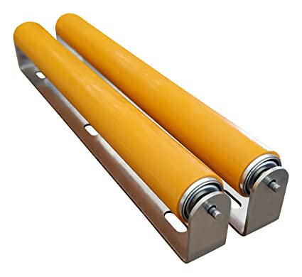 Photo 1 of 2 Pack, Polyurethane Coated Roller with Bracket, 16" Between Frame, 1.5" Diameter Roller