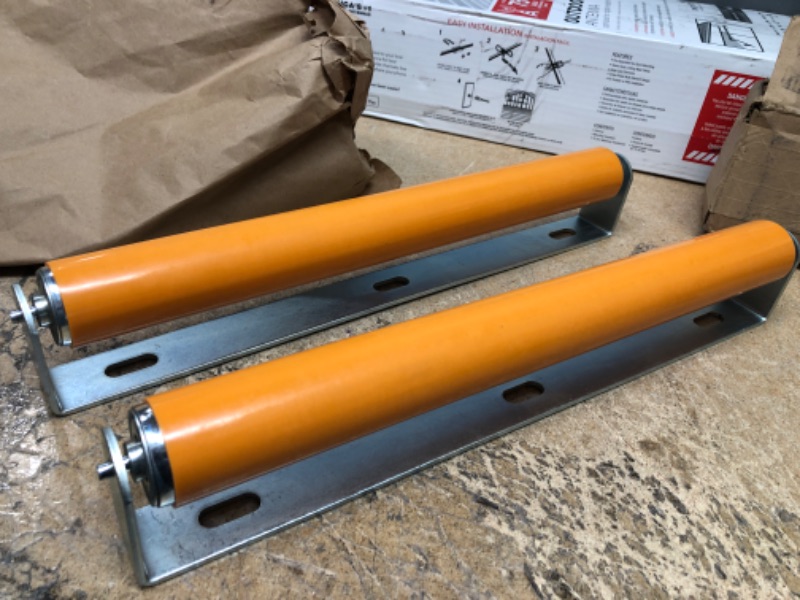 Photo 2 of 2 Pack, Polyurethane Coated Roller with Bracket, 16" Between Frame, 1.5" Diameter Roller