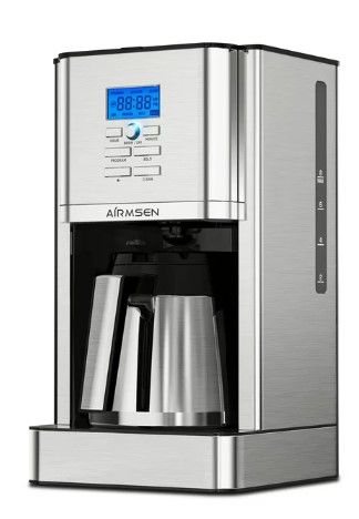 Photo 1 of AIRMSEN Stainless Steel Coffee Maker with Thermal Carafe, Self-Cleaning Function
