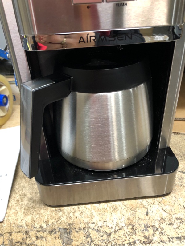 Photo 6 of AIRMSEN Stainless Steel Coffee Maker with Thermal Carafe, Self-Cleaning Function
