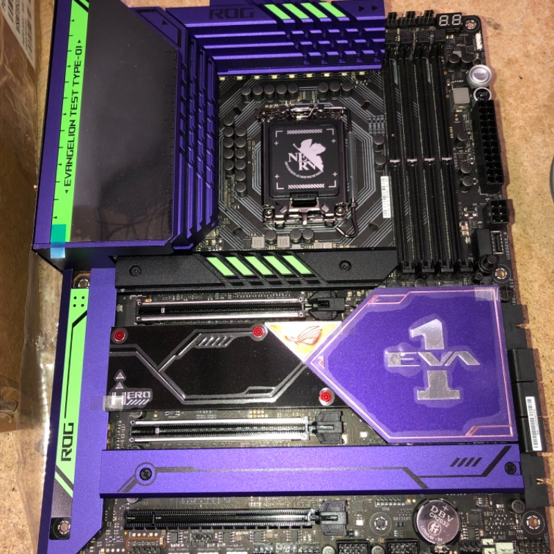 Photo 5 of Asus ROG Maximus Z690 Hero EVA(ROG x Evangelion) Z690 ATX Gaming Motherboard,DDR5,PCIe® 5.0,Wi-Fi 6E,5xM.2,USB 3.2 Gen 2x2 Front-Panel Connector with Quick Charge 4+ Support, 2xThunderbolt™ 4