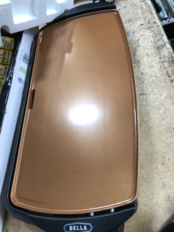 Photo 2 of 10.5" x 20" Ceramic Copper Titanium Electric Griddle