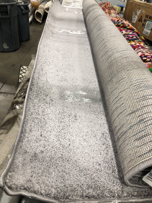 Photo 3 of 8'x10' Haze Solid Low-Pile Area Rug, Gray - JONATHAN Y
