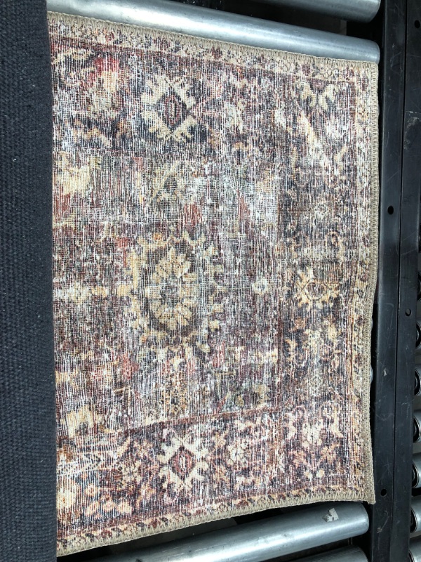 Photo 3 of **used-needs cleaning**
Amber Lewis X Loloi Georgie Collection GER-06 Bordeaux / Antique 2' X 5' Runner
