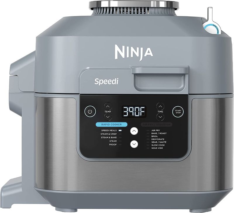 Photo 1 of **used-needs cleaning**
Ninja SF301 Speedi Rapid Cooker & Air Fryer, 6-Quart Capacity, 12-in-1 -13.8"D x 14.1"W x 12.4"H
