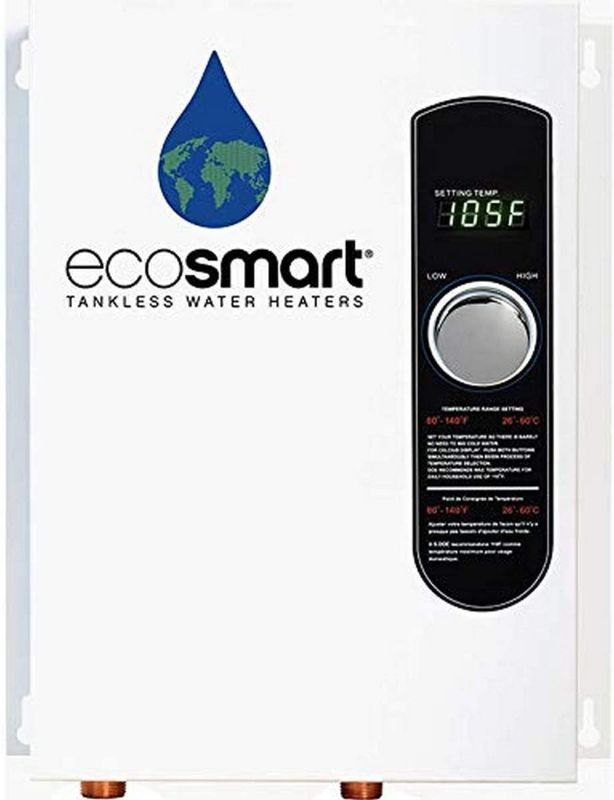 Photo 1 of **minor dent**used**
EcoSmart ECO 18 Electric Tankless Water Heater, 18 KW at 240 Volts with Patented Self Modulating Technology
