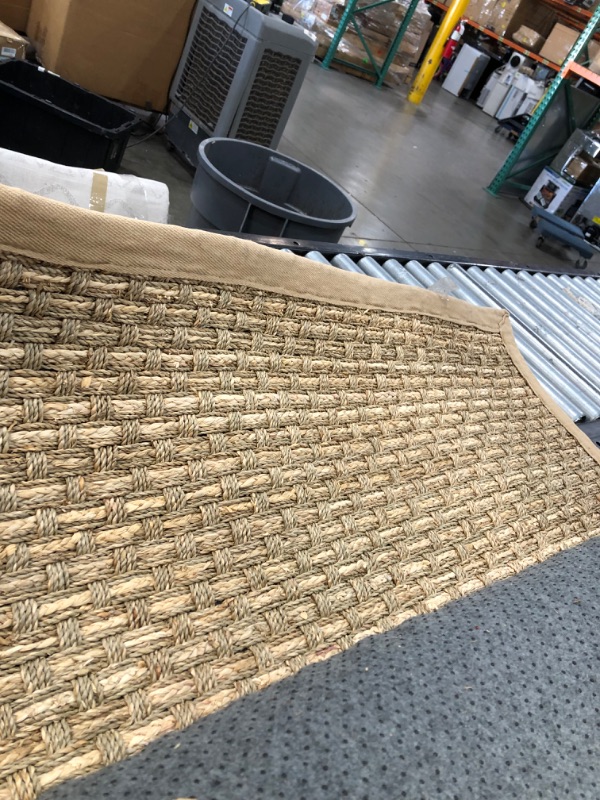 Photo 4 of **used*needs cleaning**
Spero Seagrass Basketweave Natural 9 ft. x 12 ft. Indoor/Outdoor Area Rug
