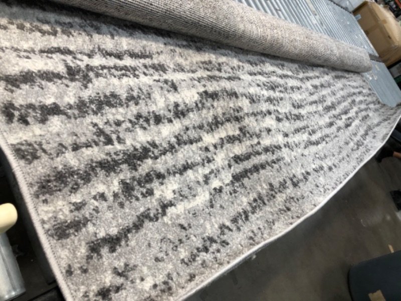 Photo 1 of **used-needs cleaning*
 Contemporary Sherill Wind Area Rug, 7' 6" x 9' 6", Grey
