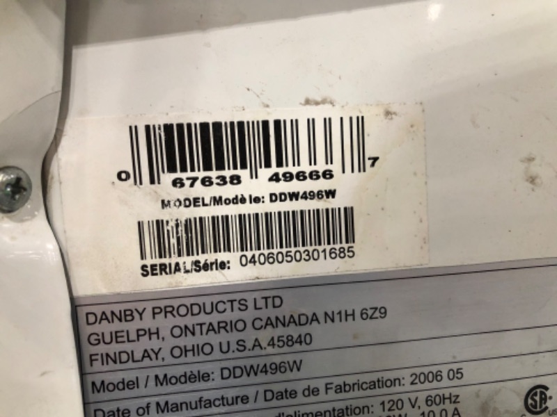 Photo 2 of ***PARTS ONLY***
Danby DDW496W Countertop Dishwasher