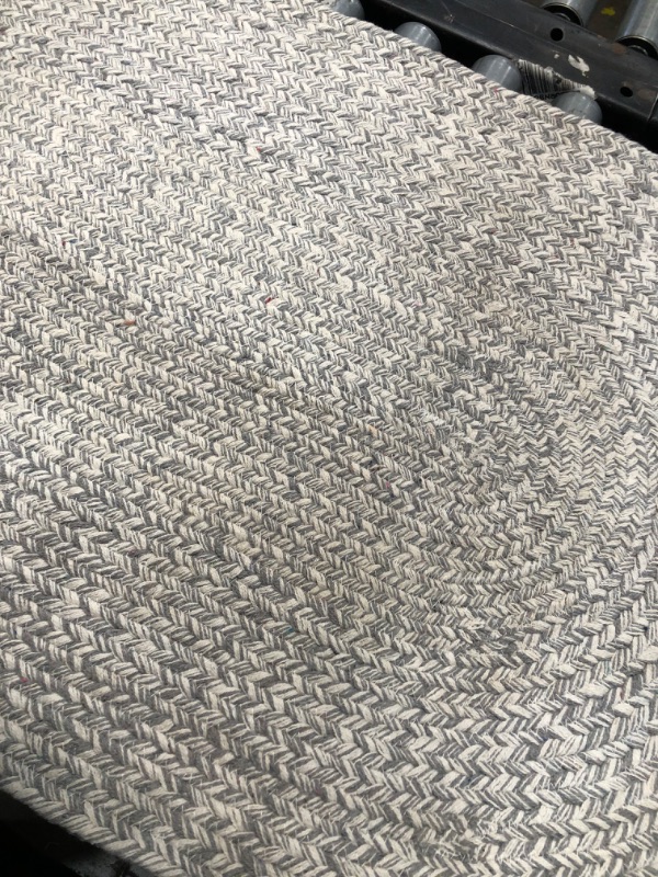 Photo 3 of **used**
grey 2 ft. x 8 ft. Oval Farmhouse Cotton Runner Rug
