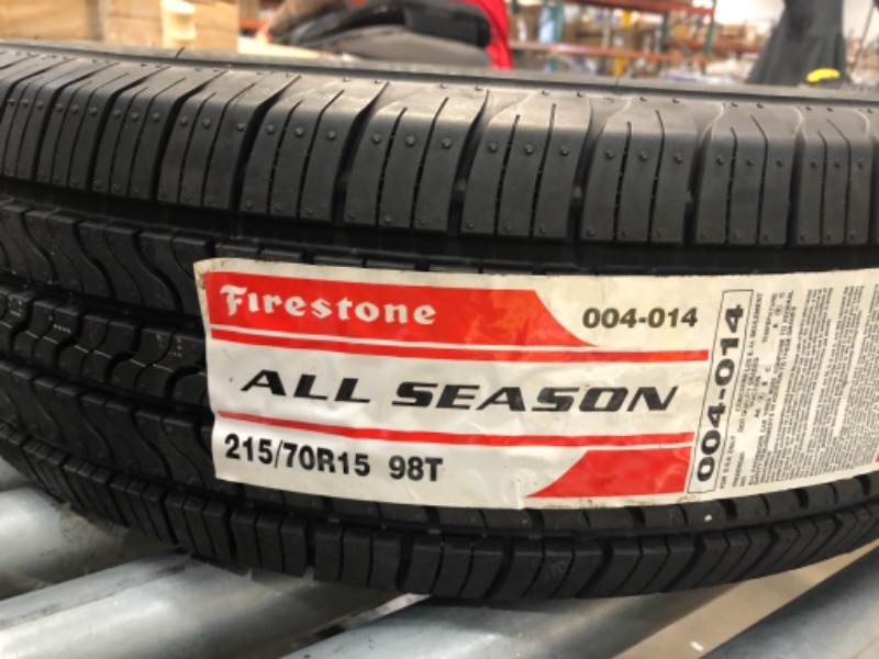 Photo 4 of 215/70R15 Firestone All Season 98T Tire, Black