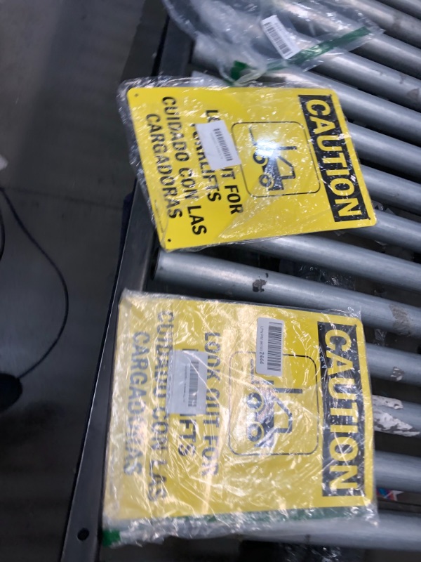 Photo 2 of  2 items 
SmartSign - S-8498-AL-14 "Caution - Look Out For Forklifts" Bilingual Sign | 10" x 14" Aluminum (x2)
