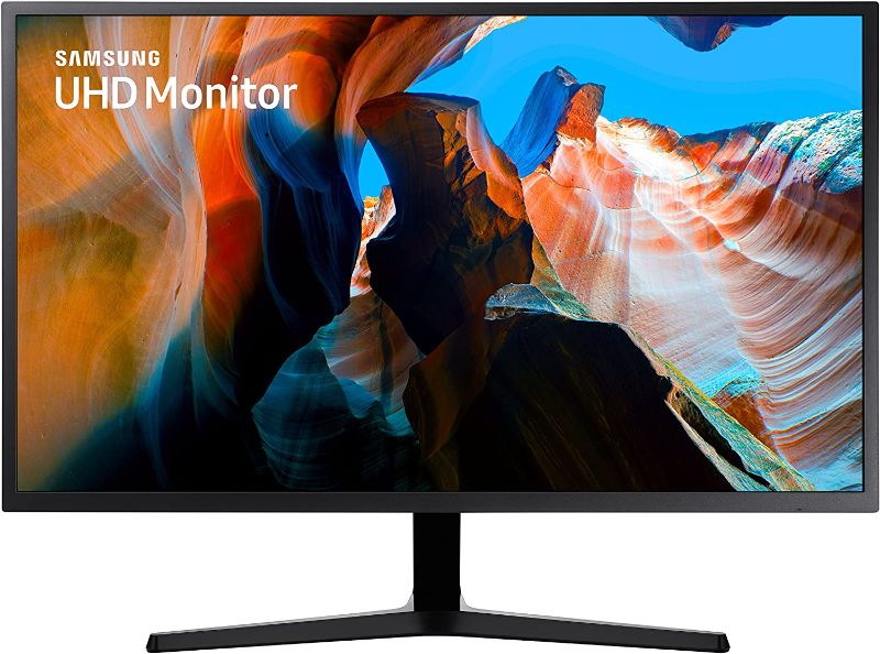 Photo 1 of **LINES ON SCREEN **SAMSUNG 32 inch UJ59 4k monitor (LU32J590UQNXZA) - UHD, 3840 x 2160p, 60hz, 4ms, Dual monitor, laptop monitor, monitor stand / riser / mount compliant, AMD FreeSync, Gaming, HDMI, DP, Black
