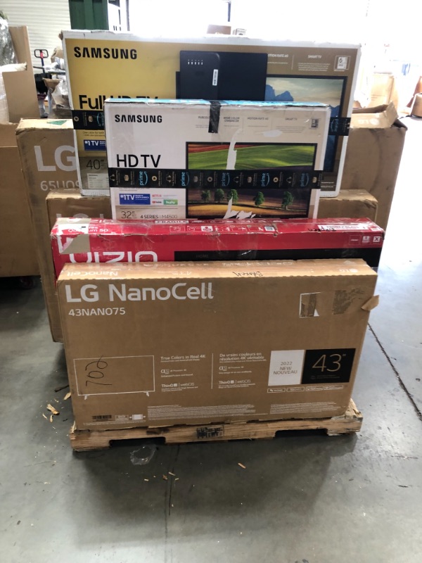 Photo 2 of PALLET OF 8 DAMAGED TVS AND MONITORS, NO REFUNDS OR RETURNS 