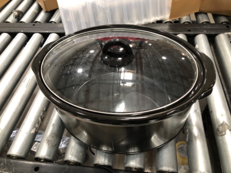 Photo 5 of **NOT FONCTIONAL-PARTS ONLY**
crock-pot 7-quart oval manual slow cooker stainless steel (scv700-s-br)