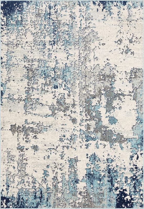 Photo 1 of **READ COMMENTS**
Artistic Weavers Arti Modern Abstract Area Rug,5'3" x 7'3",Dark Blue/Aqua
