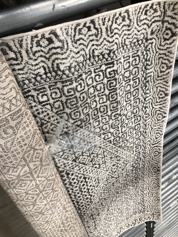 Photo 5 of **READ COMMENTS**
 Tribal Light Gray 4 ft. x 6 ft. Area Rug
