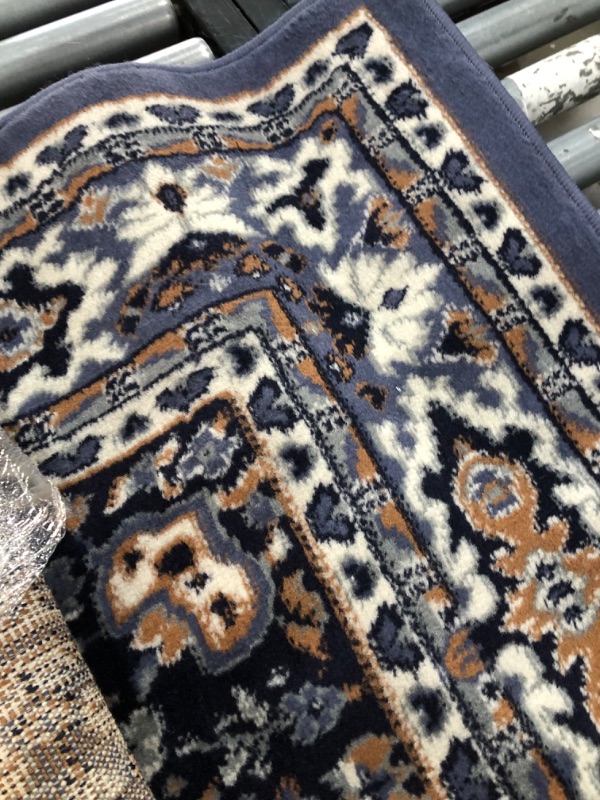 Photo 2 of **READ COMMENTS**
 5 Ft. 2 in. X 7 Ft. 4 in. Premium Sakarya Area Border Rug - Country Blue