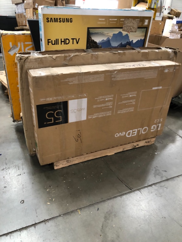 Photo 1 of PALLET OF 7 DAMAGED TV AND MONITORS, NO REFUNDS OR RETURNS 