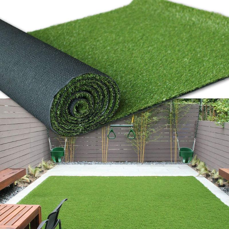 Photo 1 of  Artificial Grass Turf 1.38inch Pile Height 6FTX9FT, High Density Fake Faux Grass Turf, Natural and Realistic Looking Garden Pet Dog Lawn
