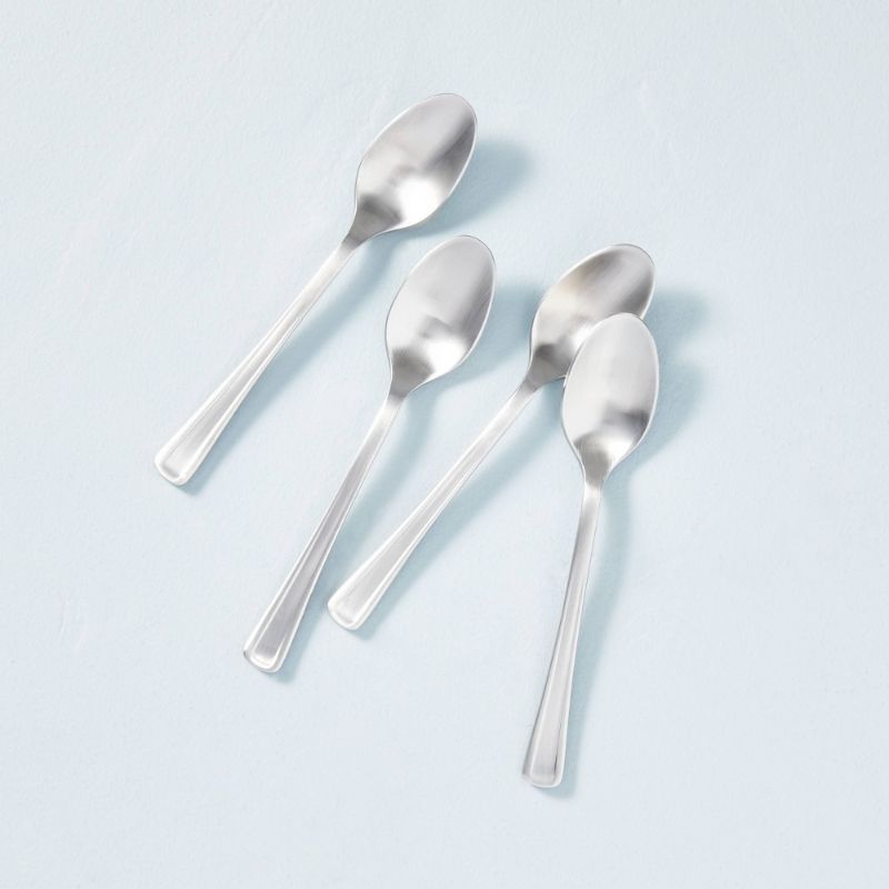 Photo 1 of 4pc Satin Finish Appetizer Spoon Silverware Set - Hearth & Hand™ with Magnolia
