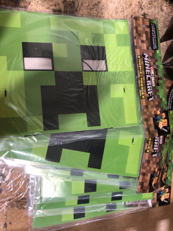 Photo 2 of 307595 Minecraft Paper Mask, Pack of 9
