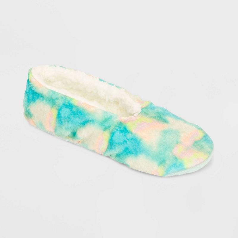 Photo 1 of Girls' Tie-Dye Slipper Socks - Art Class™
size: M/L