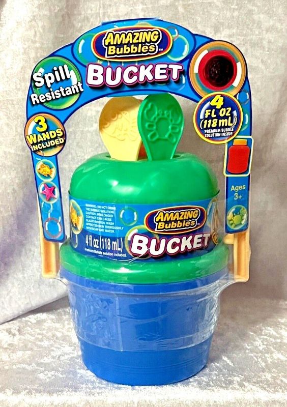 Photo 1 of 6 PACK BUNDLE
Amazing Bubbles Bucket with 3 Wands Kids Bubble Bucket - Assorted Colors
