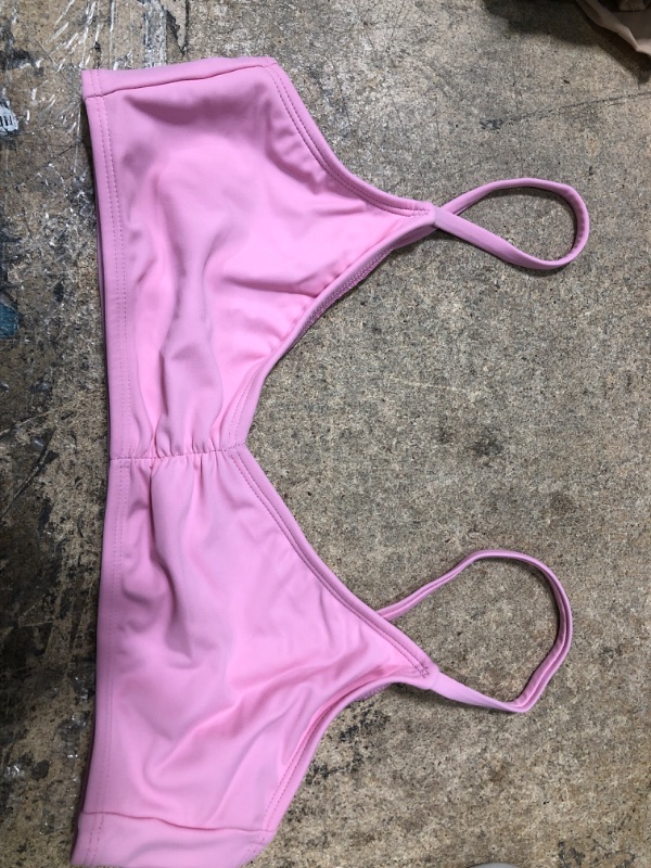 Photo 1 of Juniors' Cinch-Front Bralette Bikini Top - Xhilaration Pink L
