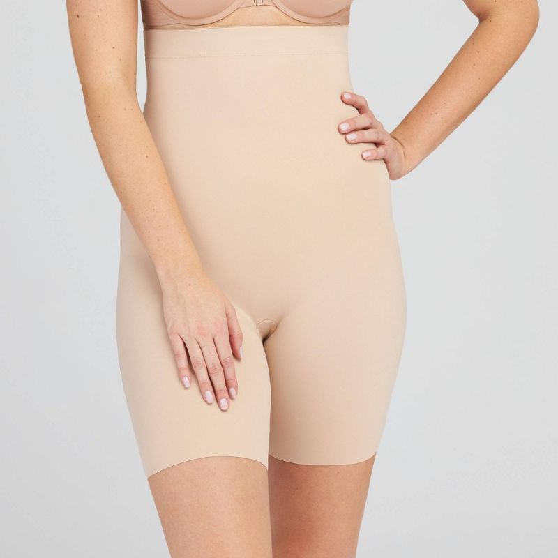 Photo 1 of Assets by Spanx Women's Thintuition High-Waist Shaping Thigh Slimmer - Beige Size XL 
