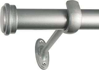 Photo 1 of Decopolitan 27941-36NI End Cap Curtain rod, 36 to 72-Inch, Nickel
