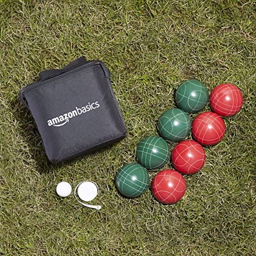 Photo 1 of AmazonBasics Bocce Ball Set with Soft Carry Case
