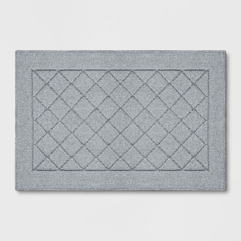 Photo 1 of 1'8"X2'6" Diamond Clarkson Washable Tufted and Hooked Accent Rug - Threshold™
