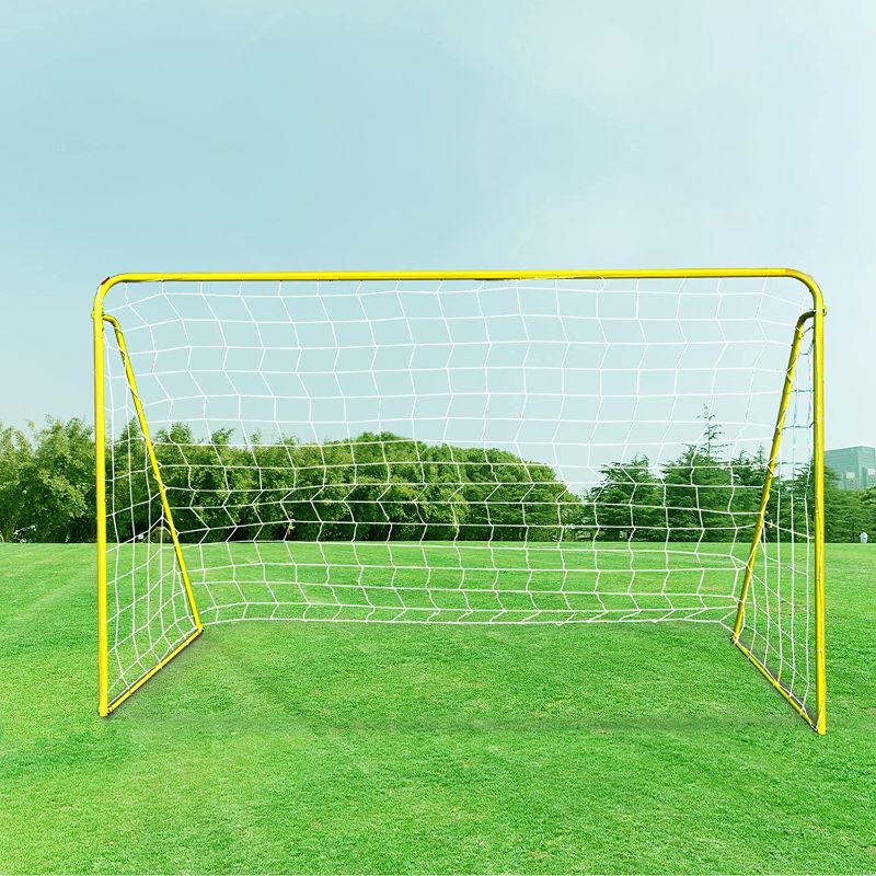 Photo 1 of Anivia 4' x 6' Metal Frame Soccer Goals for Backyard with Net, Kids Soccer Goal, Foldable Portable Soccer Goal, 1:1 Based on Regular Football Goal
