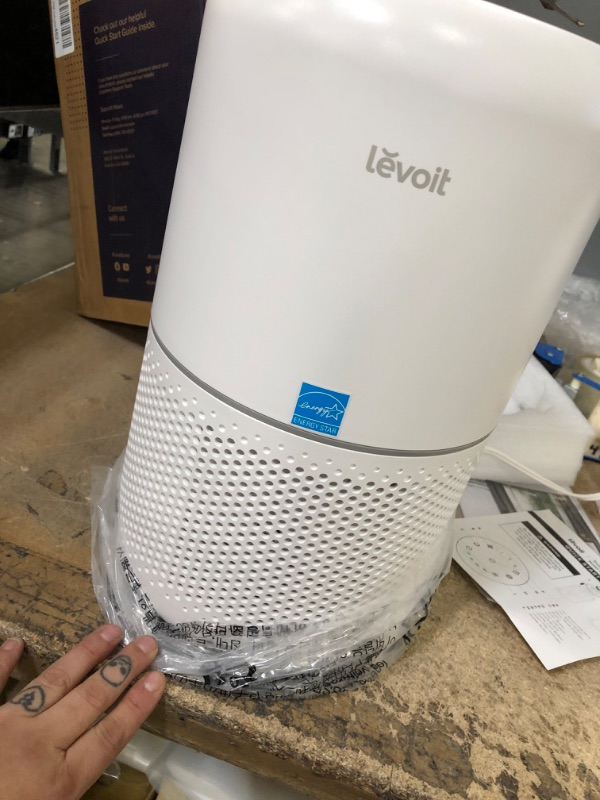 Photo 3 of LEVOIT Air Purifiers for Home Large Room, Smart WiFi and PM2.5 Monitor H13 True HEPA Filter Removes Up to 99.97% of Particles, Pet Allergies, Smoke, Dust, Auto Mode, Alexa Control, White

