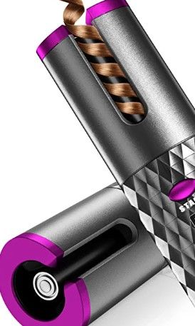 Photo 1 of Automatic Curling Iron, Cordless Hair Curler w/ 6 Temp & Timer, Portable Curling Iron, USB Rechargeable Rotating Barrel Curling Wand, Fast Heating & Auto Shut Off
