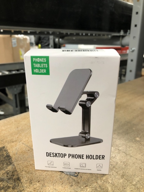 Photo 2 of KUAW Cell Phone Stand, Angle Height Adjustable Phone Stand for Desk, Thick Case Friendly Phone Holder Stand for Desk, iPhone/Ipad/All Mobile Phones,Foldable Cell Phone Stand (Green)
