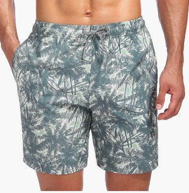 Photo 1 of Biwisy Mens Swim Trunks Quick Dry Beach Shorts Mesh Lining Swimwear Bathing Suits with Pockets SIZE L
