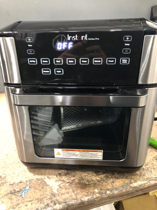 Photo 2 of Instant Vortex Pro Air Fryer, 10 Quart, 9-in-1 Rotisserie and Convection Oven, From the Makers of Instant Pot with EvenCrisp Technology, App With Over 100 Recipes, 1500W, Stainless Steel
