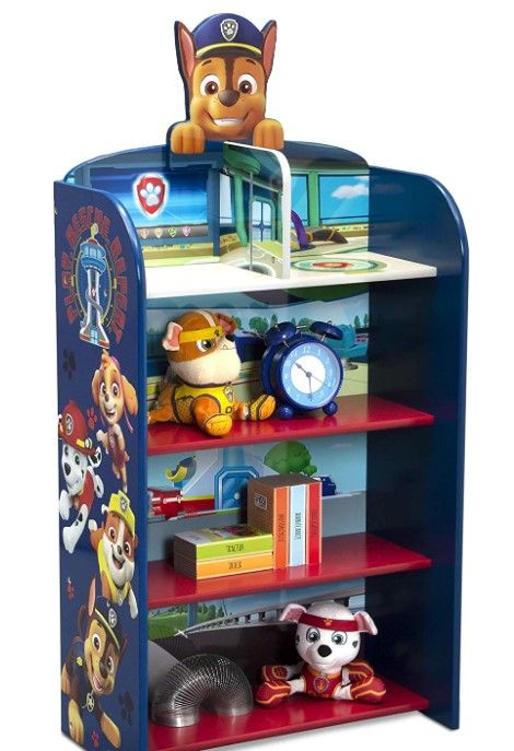 Photo 1 of Delta Children Wooden Playhouse 4-Shelf Bookcase for Kids, PAW Patrol
