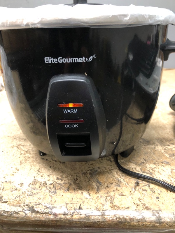 Photo 1 of Elite Gourmet ERC2010B# Electric 10 Cup Rice Cooker with 304 Surgical Grade Stainless Steel Inner Pot Makes Soups, Stews, Grains, Cereals, Keep Warm Feature, 10 cups cooked (5 Cups uncooked), Black 10 Cups Cooked Black