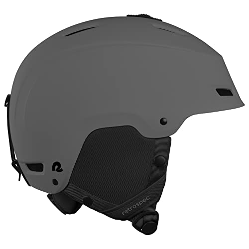 Photo 1 of Retrospec Zephyr Ski & Snowboard Helmet for Adults - Adjustable with 9 Vents - ABS Shell & EPS Foam - Matte Basalt - Small 52-55.5cm size small
