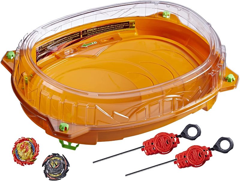 Photo 1 of BEYBLADE Burst QuadDrive Cosmic Vector Battle Set -- Battle Game Set with Beystadium, 2 Battling Top Toys and 2 Launchers for Ages 8 and Up
