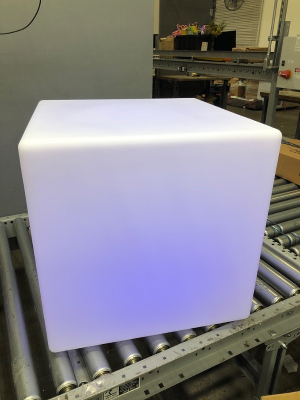 Photo 3 of LOFTEK LED Light Cube: 20-inch RGB Cube Seats Colors Changing Bar Chairs&Tables, UL Listed Adapter, 4400 Capacity, Perfect for Sensory Education & Party Decoration
