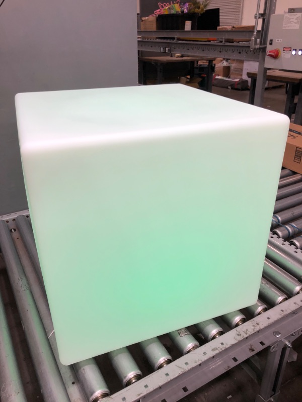 Photo 2 of LOFTEK LED Light Cube: 20-inch RGB Cube Seats Colors Changing Bar Chairs&Tables, UL Listed Adapter, 4400 Capacity, Perfect for Sensory Education & Party Decoration
