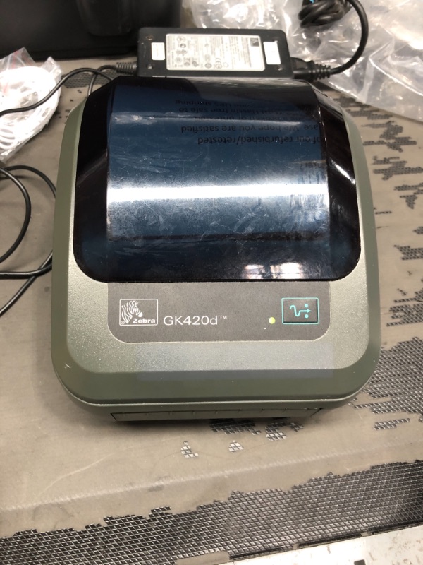 Photo 3 of Zebra GK420T Thermal Transfer Desktop Monochrome Barcode Label Printer, Gray - USB, Serial and Ethernet Connectivity, 203 dpi, 4.25" Max Print Width, JTTANDS
