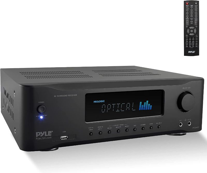 Photo 6 of 5.2-Channel Hi-Fi Bluetooth Stereo Amplifier - 1000 Watt AV Home Speaker Subwoofer Sound Receiver w/Radio, USB, RCA, HDMI, MIC in, Wireless Streaming, Supports 4K UHD TV, 3D, Blu-Ray - Pyle PT694BT.5
