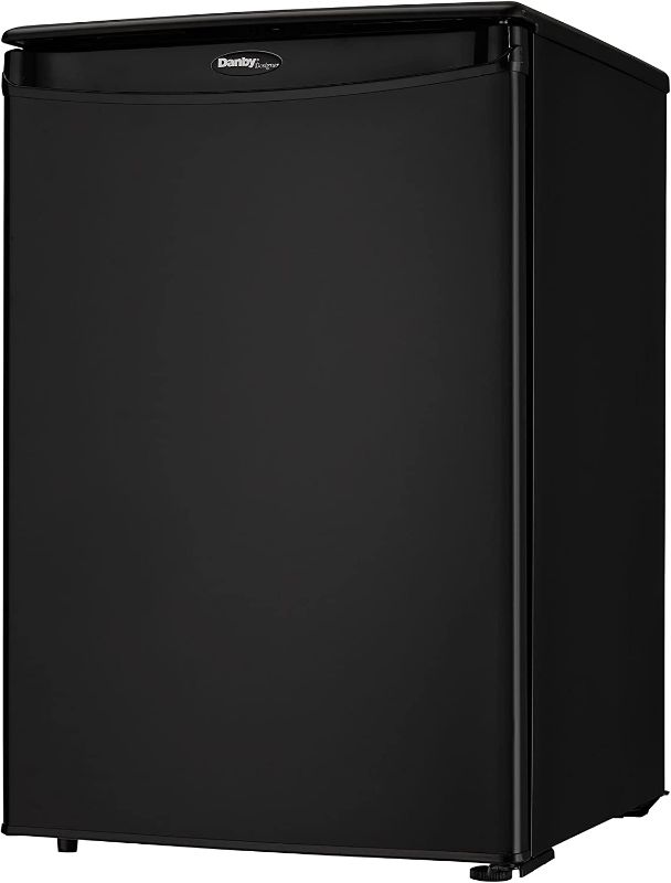 Photo 1 of Danby DAR026A1BDD-6 2.6 Cu.Ft. Mini Fridge, Compact Refrigerator for Bedroom, Office, bar, countertop, E-Star Rated in Black
